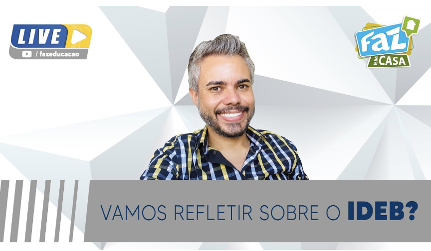 Ton Ferreira sorrindo na capa da LIVE: Vamos refletir sobre o IDEB?